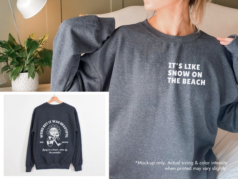 Taylor Swift Christmas Oversized Sweater Snow on the Beach - Etsy Canada