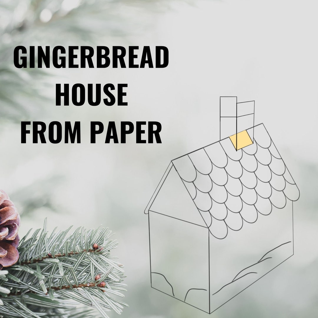 Gingerbread House Template Etsy Gingerbread House Template Etsy