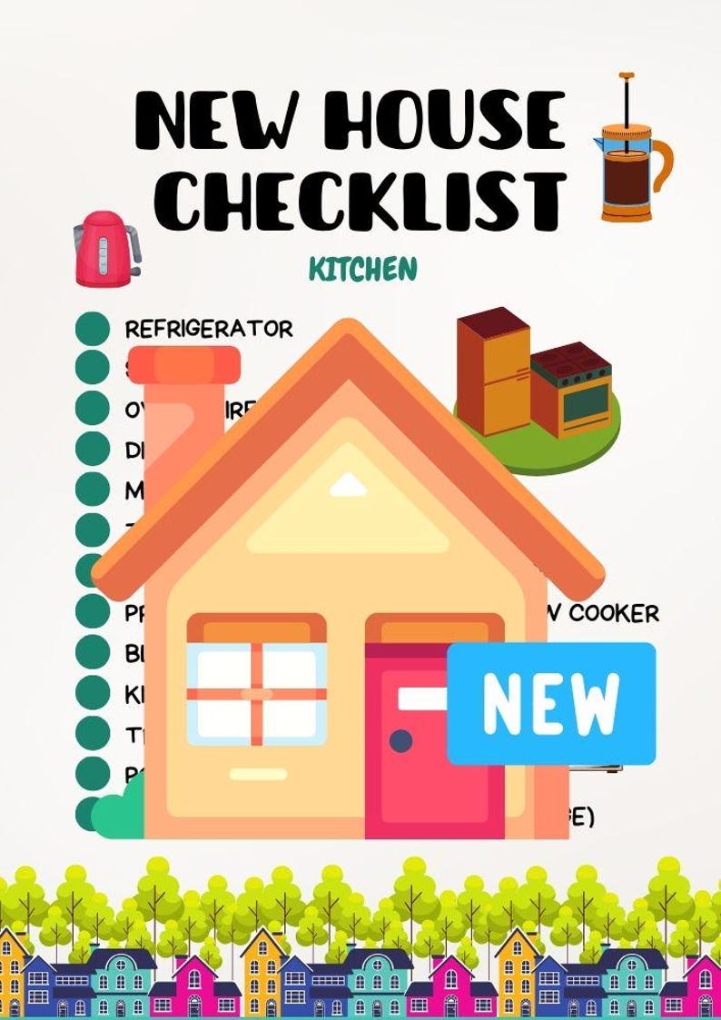 New House Checklist Digital Download Printable Checklist for Moving to a New House - Etsy