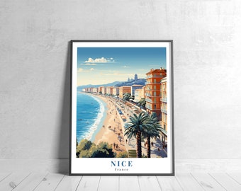 Belle affiche de voyage vintage rétro France impression d’art coloré décor à la maison voyage art mural cadeau de voyage unique