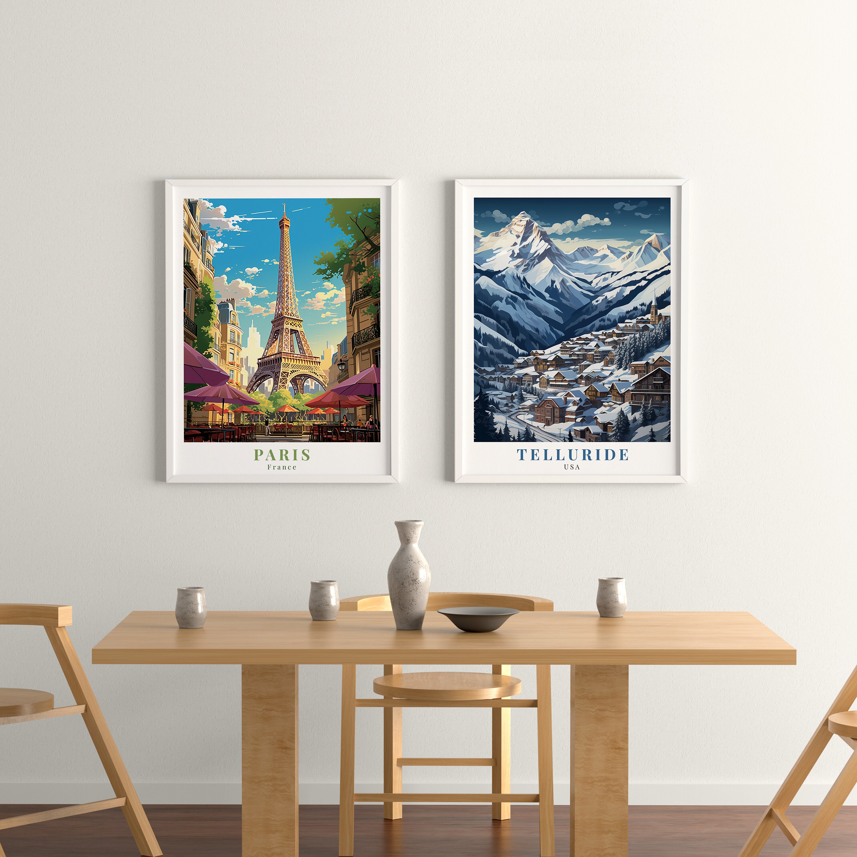 Telluride Vintage Travel Poster Retro USA Art Print Colorful Home Decor ...