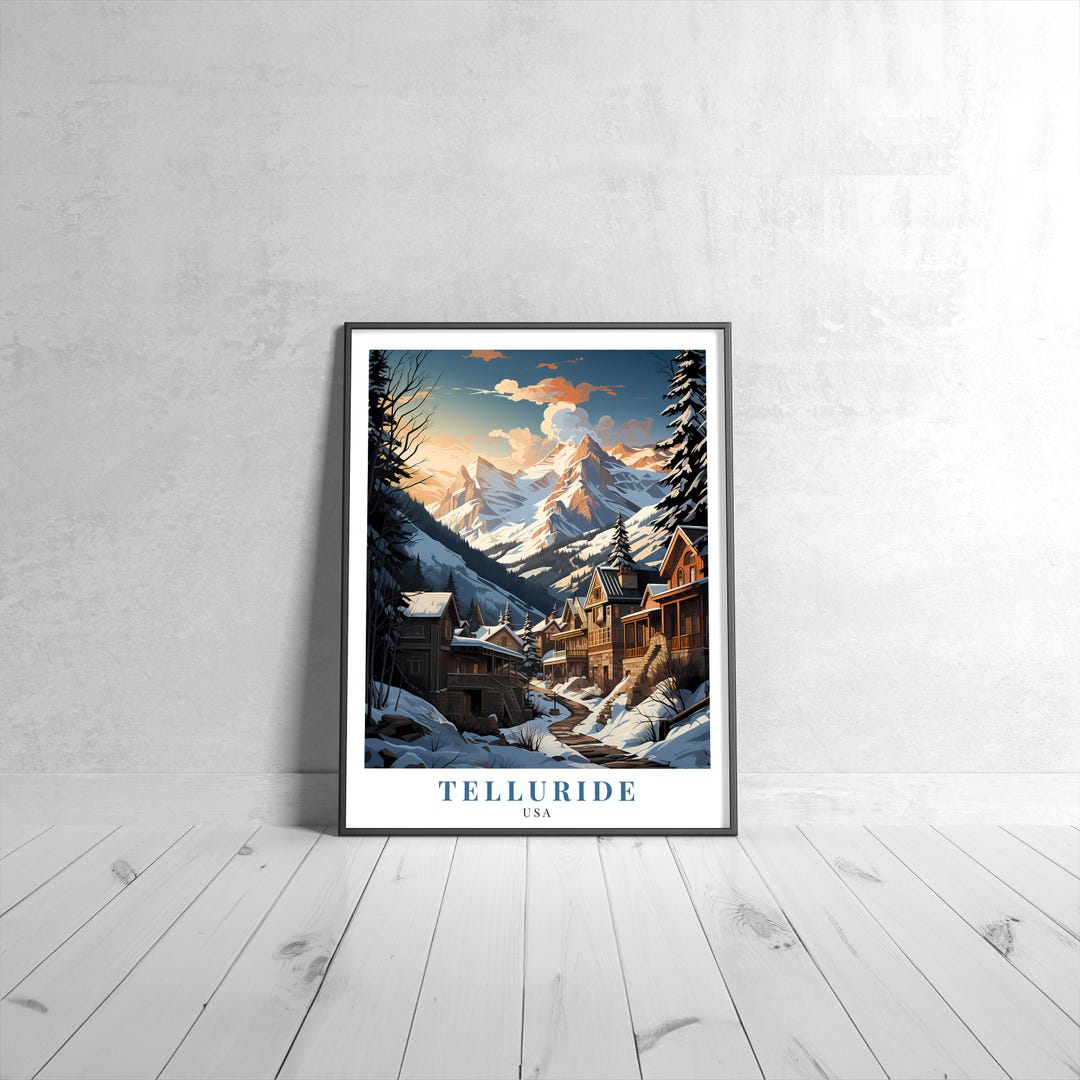 Telluride Vintage Travel Poster Retro USA Art Print Colorful Home Decor ...