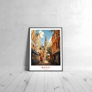 Bonn Vintage Travel Poster Retro Germany Art Print Colorful Home Decor Travel Wall Art Unique Travel Gift