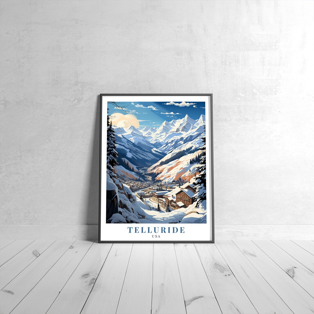 Telluride Vintage Travel Poster Retro USA Art Print Colorful Home Decor ...