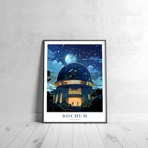 Bochum Vintage Travel Poster Retro Germany Art Print Colorful Home Decor Travel Wall Art Unique Travel Gift
