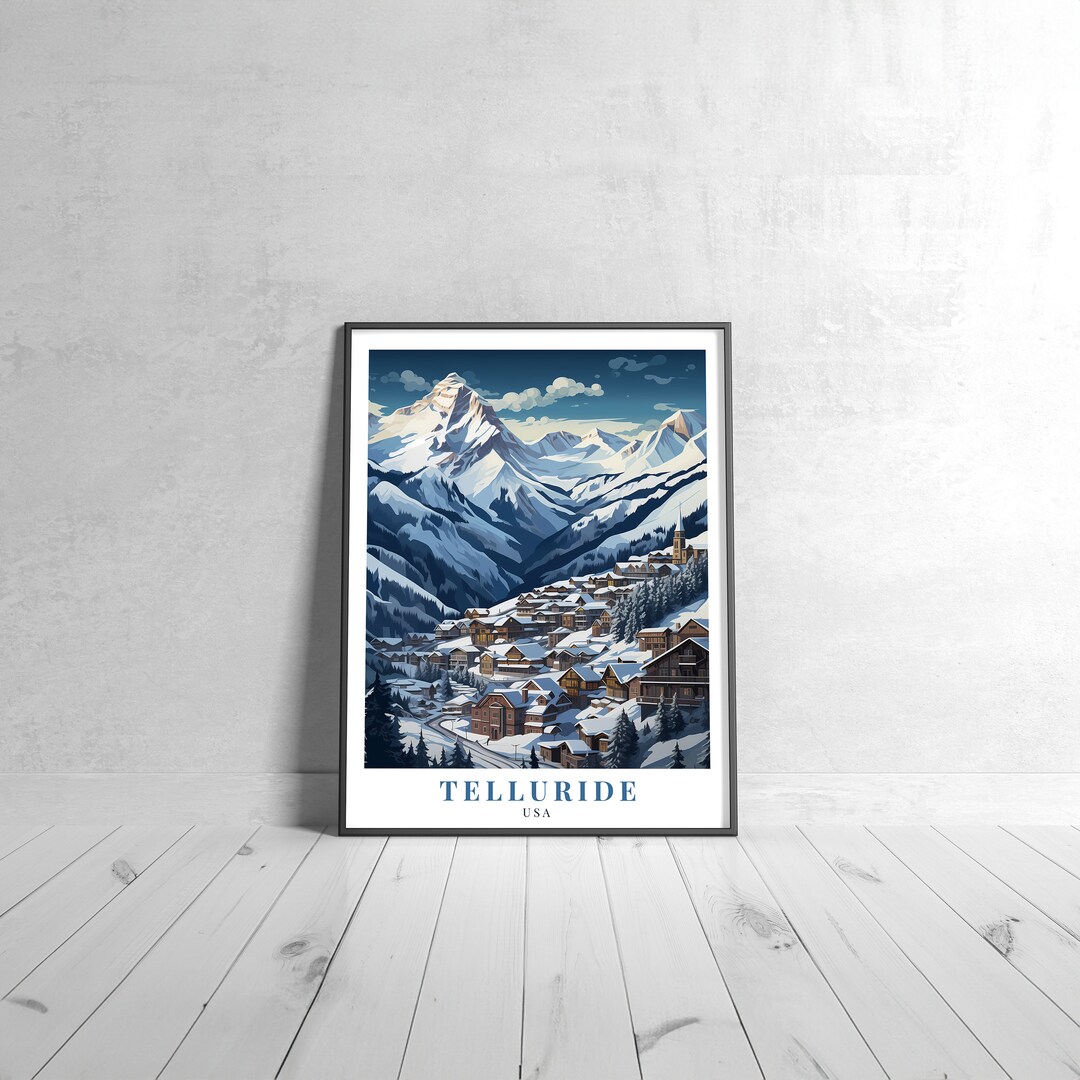 Telluride Vintage Travel Poster Retro USA Art Print Colorful Home Decor ...