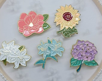 Blume Sonnenblume Rose Pin Brosche Anstecknadel Geschenk Weihnachten Geburtstag