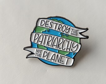 Feminismus Pin Brosche Patriarchat Planet Anstecknadel Geschenk Weihnachten Geburtstag