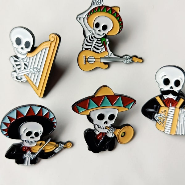 Mexikanisch Pin Tag der Toten Totenfest Halloween Brosche Anstecknadel Geschenk Weihnachten Geburtstag