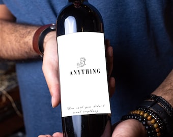 Etichetta personalizzata per vino di San Valentino, etichetta personalizzata per bottiglia di vino STAMPABILE per fidanzamento, decorazioni per feste di San Valentino, etichetta per champagne