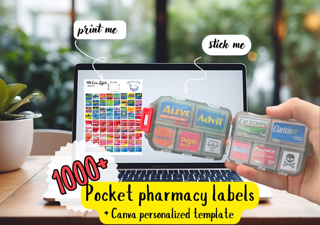 Pharmacy Printable Labels to Personalize Your Pill Box, Largest ...