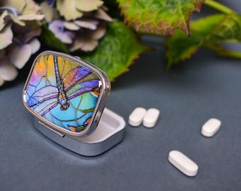 Pillendose aus Kunststoff mit separaten Fächern, Reise-Pillenetui für Medikamente, Pillen-Organizer-Box mit Fächern
