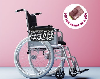 Wheelchair Organizer with phone holder for wheelchair, Waterproof walker best gift for grandma, Walker accessories with pandas