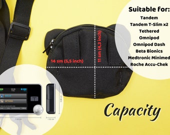 Insulin pump case for 780g insulin pump holster, Adjustable Diabetes pump bag with window, Insulin pump belt for kid, Insulin pump pouch