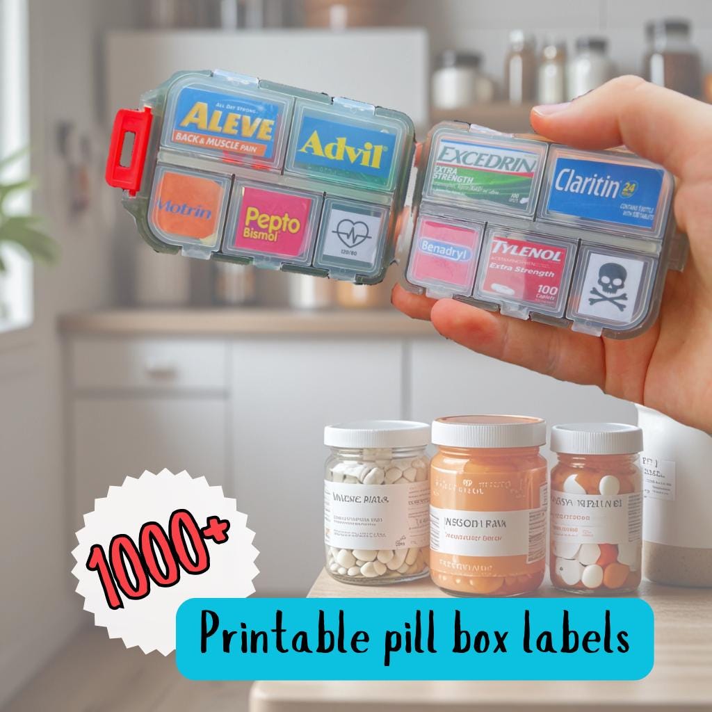 Printable Pill Labels - Personalize Pocket Pharmacy Labels - Largest ...