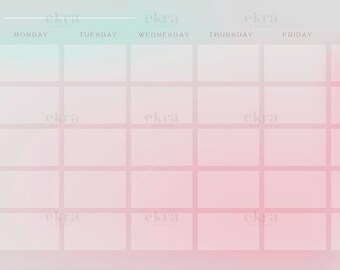 Wochenkalender Montag bis Sonntag Ausdrucken
