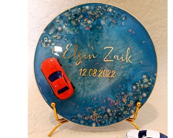 Birthday Present for Boys/ Boys Gift Frame/ Car Frame with Name and Date/ Customizable Gift for Boys/ Personalized Gift for New-born