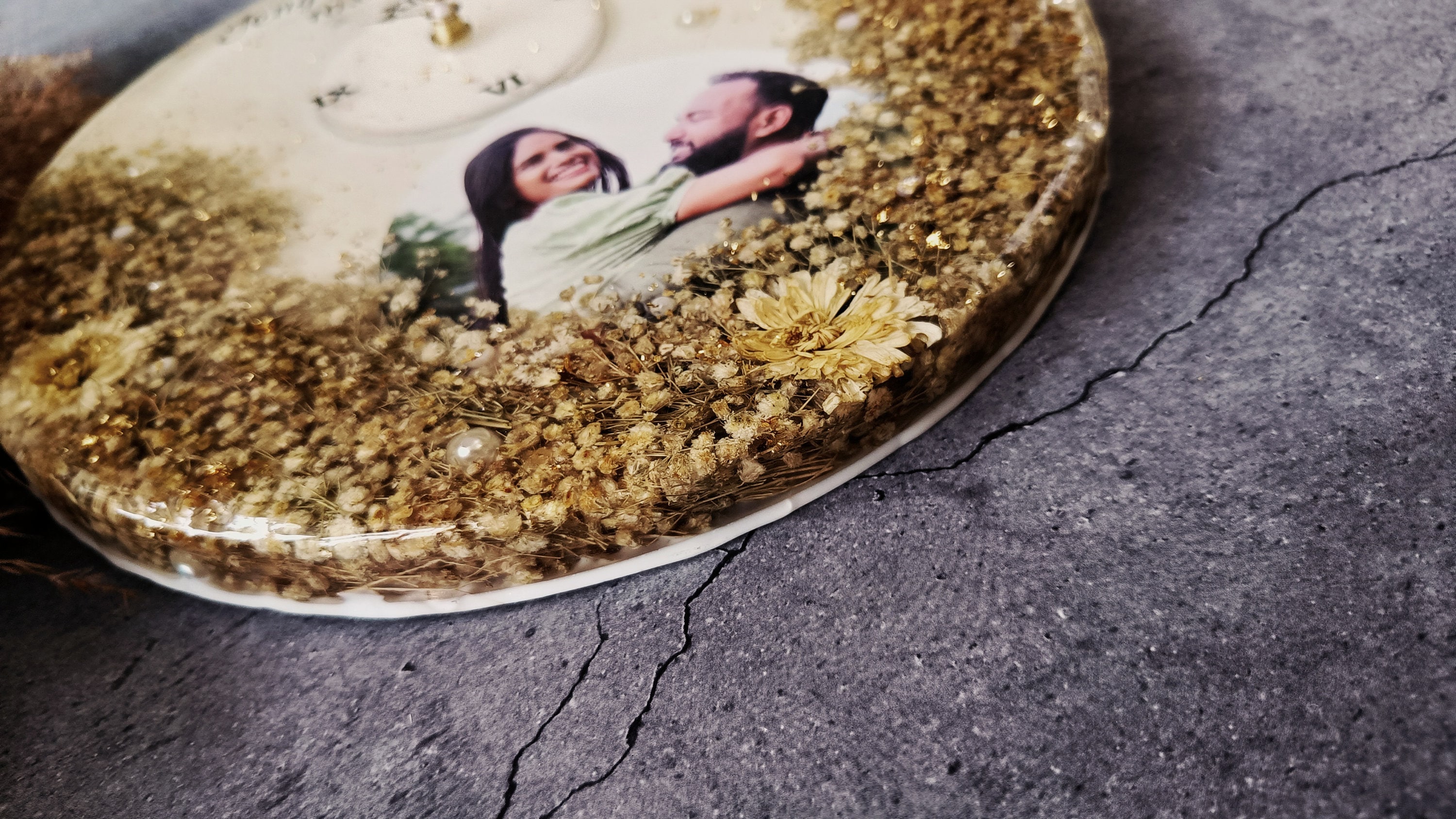 Personalized Couple Photo Frame With Wall Clock/ Customized Clock With ...