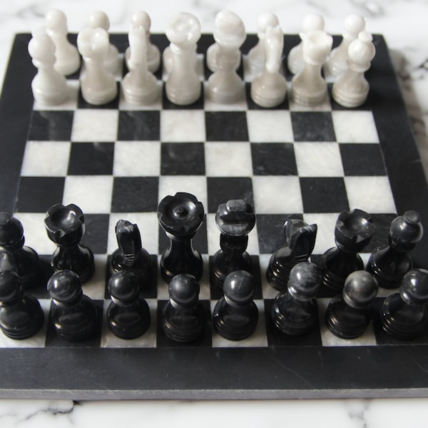 Stone Chess Set Etsy