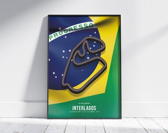 F1 Interlagos Circuitposter • Digitale download