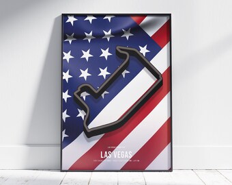 F1 Las Vegas Street Circuit-poster • Digitale download