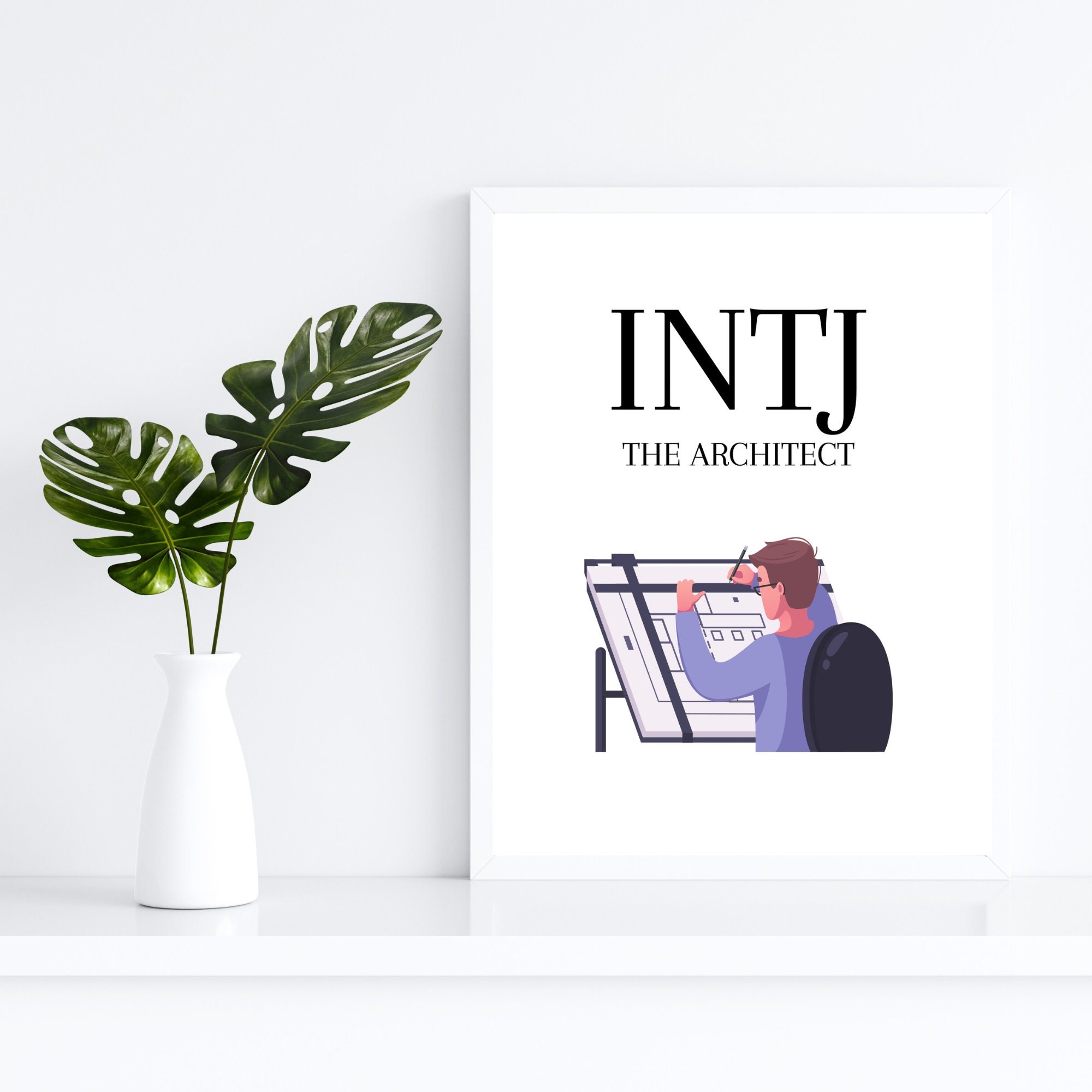 MBTI Wall Poster - INTJ Quotes from Famous INTJs - 18 x 24