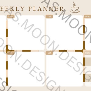 Weekly calendar to do list