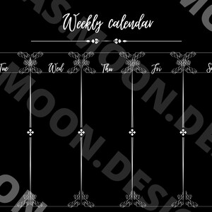 Weekly calendar to do list