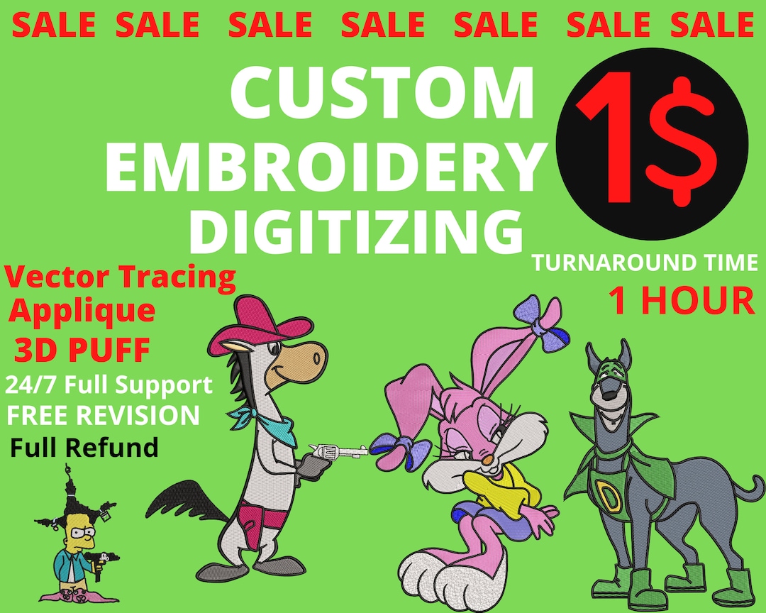 Custom Embroidery Digitizing / Embroidery Digitizing/ Embroidery