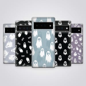 Geist Handyhülle Spooky Horror Cover passend für Google Pixel 10, 9, 8A, 7A, iPhone 17 Pro Max, 16e, 15 Plus, 14, 13, Samsung S25, S24, A56