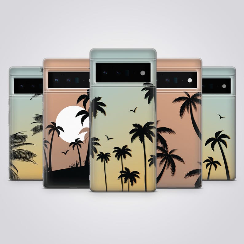 Palm Tree Phone Case Tropical Beach Cover Fit for Google Pixel 9, 8, 8A