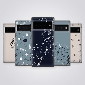 Custodia minimalista per telefono musicale adatta a Google Pixel 9, 8, 8A, 7A, 7, iPhone 16 Pro Max, 15 Plus, 14, 13, 12, 11, Samsung S25, S24, A56