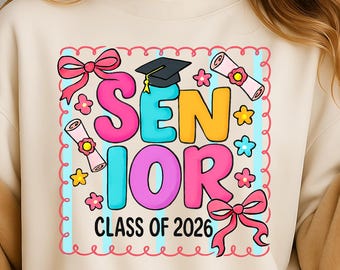 Senior 2026 Shirt, Graduation Tee, High School Outfit