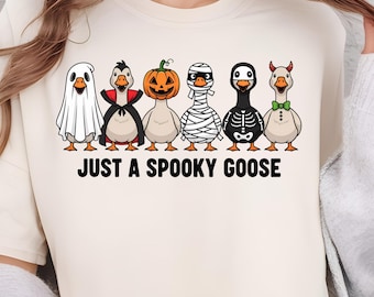 Just Spooky Goose Halloween shirts, Funny Goose Costume Fall SweaShirt