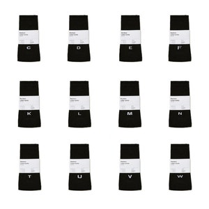 Calcetines ALPHABET A-Z, talla de mujer 35-39, calcetines ecológicos, regalo de calcetines suaves únicos, calcetines de palabras, calcetines veganos, calcetines casuales de uso lounge para ella imagen 3