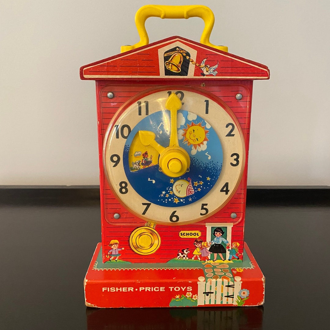 Fisher Price Music Box Teaching Clock From 1960's Etsy