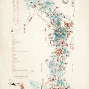 Carte du Japon du commerce et de l'industrie à l'ère Meiji