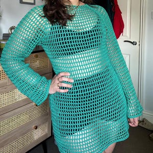 Glasto Crochet Mesh Dress Pattern - Instant Digital PDF Download