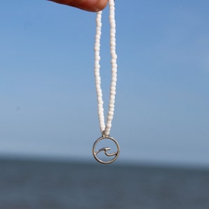 Wave Collection: All White Anklet - Surf Inspired - Beach Lovers Style