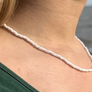 Wave Collection: All White Necklace - Surf Inspired - Beach Lovers Style