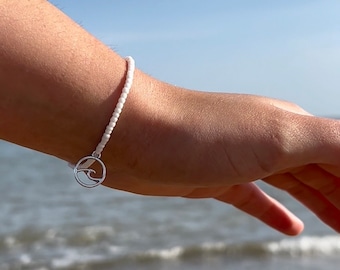 Collezione Wave: Bracciale All White - Gioielli ispirati al surf - Stile per gli amanti della spiaggia