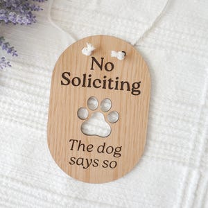 No Soliciting Sign for Front Door, Do Not Knock Baby Sleeping Sign, Dog Warning Door Sign, Modern Outdoor Entryway Decor, Funny door sign