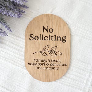 No Soliciting Sign for Front Door, Do Not Knock Baby Sleeping Sign, Dog Warning Door Sign, Modern Outdoor Entryway Decor, Funny door sign