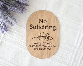 No Soliciting Sign for Front Door, Do Not Knock Baby Sleeping Sign, Dog Warning Door Sign, Modern Outdoor Entryway Decor, Funny door sign