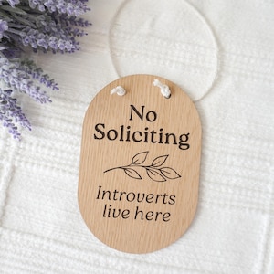 No Soliciting Sign for Front Door, Do Not Knock Baby Sleeping Sign, Dog Warning Door Sign, Modern Outdoor Entryway Decor, Funny door sign