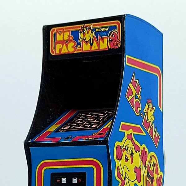 Ms. PacMan porte-clés reproduction jeu d'arcade jeu vidéo jeu d'arcade armoire porte-clés retrogame années 80