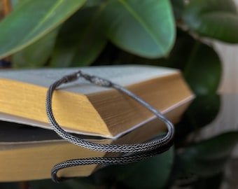 999 Silver Chain Bracelet, Minimalist Braided Woven Design, Elegant Men’s Jewelry, Gift for Boyfriend