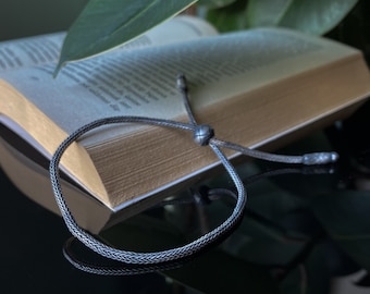 Braided Silver Jewelry, 999 Silver Handmade Chain Bracelet, White Men Bracelet, Weave Bracelet, Gift For Boyfriend