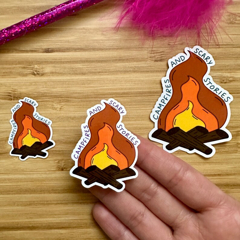 Campfire Sticker | Ghost Story Sticker | Halloween Sticker | Super Cute ...
