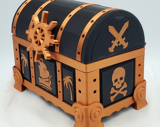 Bronze & Black Treasure Chest Box Etsy